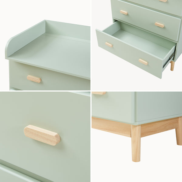 Wickelkommode Sarievn mit Wickelauflage 100x80x53 cm [en.casa]