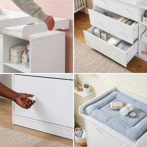 Wickelkommode Beldinupp mit Wickelaufsatz [en.casa]
