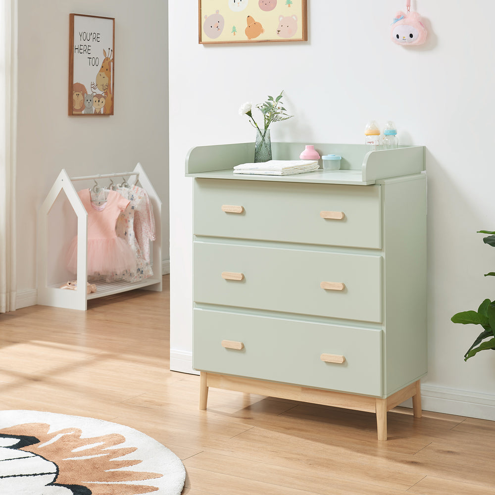Wickelkommode Sarievn mit Wickelauflage 100x80x53 cm [en.casa]