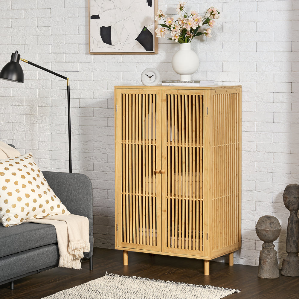 Armoire d’appoint Grong bambou [en.casa] - premiumXL