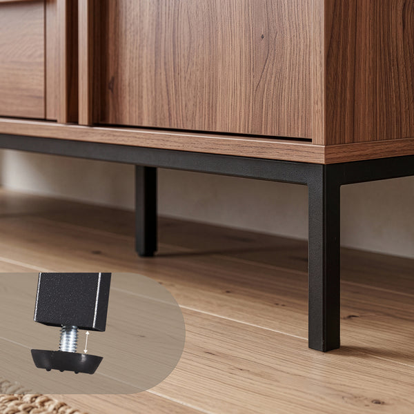 Buffet Kilmandar 150x40x79 cm aspect noyer [en.casa]