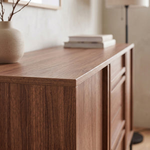 Buffet Kilmandar 150x40x79 cm aspect noyer [en.casa]