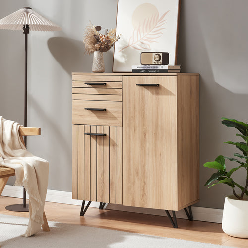 Buffet Noppen effet chêne [en.casa] 