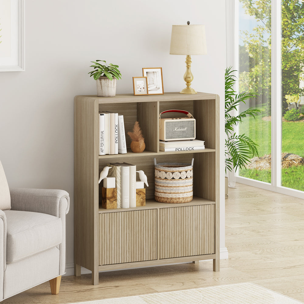Credenza Bassa Lukkodso con Ante e Vani Aperti [en.casa]