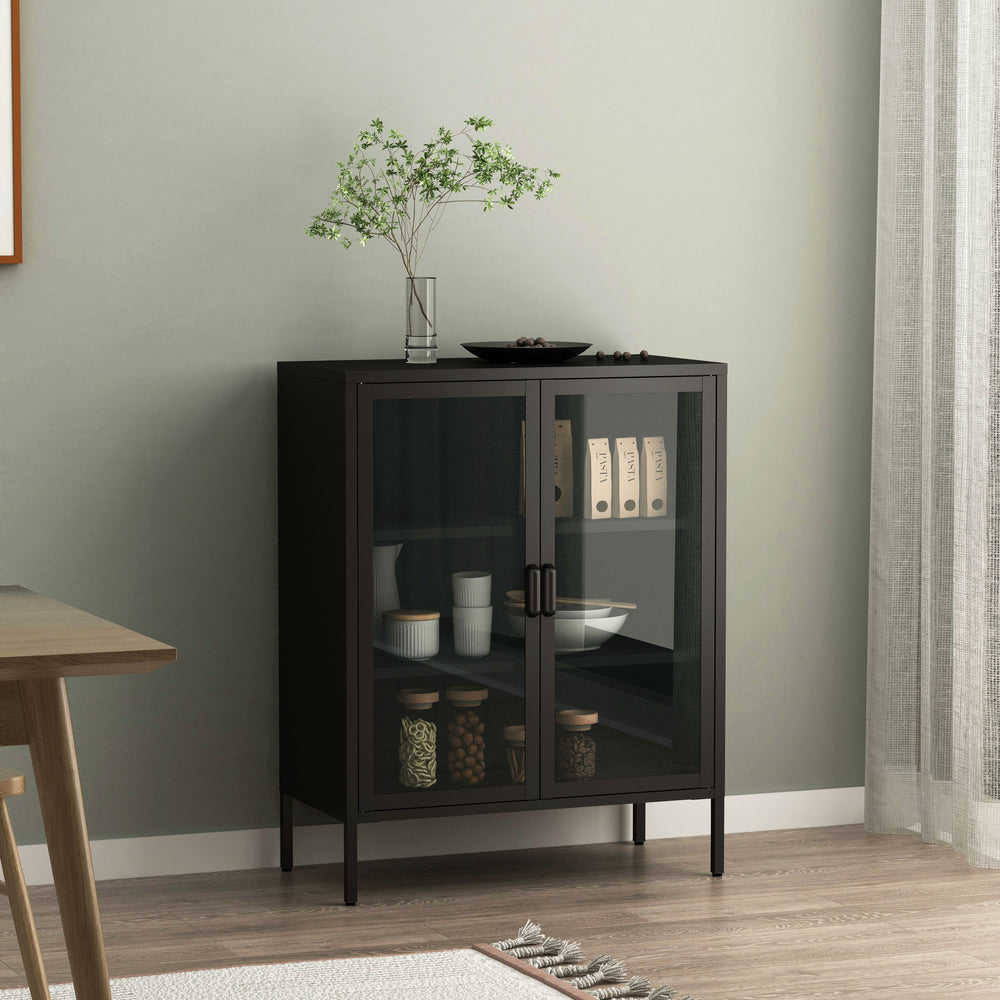 Buffet Fauske avec portes en verre, différentes couleurs [en.casa] - premiumXL