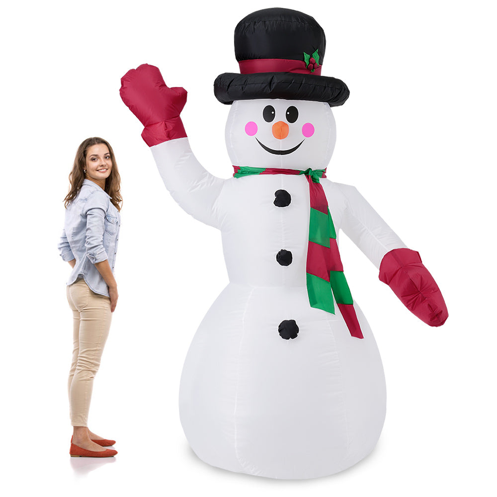 Saint Nicolas / Bonhomme de neige géant gonflable à LED [en.casa]