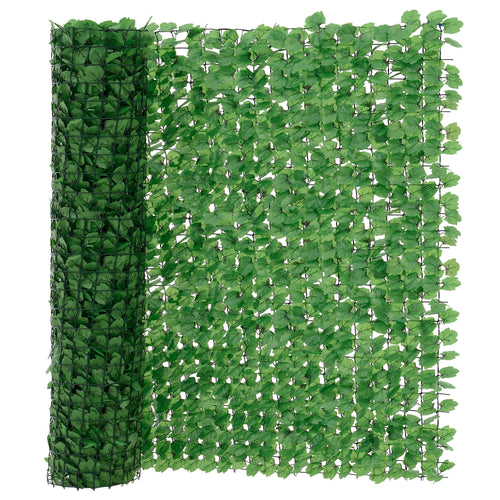 Siepe Artificiale Efeu con Foglie Sintetiche per Recinto Balcone Ringhiera Tappetino Verde [neu.haus]