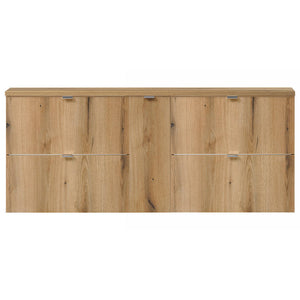 Set NEWPORT 3 Mobili Pensili Sottolavabo con Piano di Lavoro - Effetto Rovere [en.casa] 