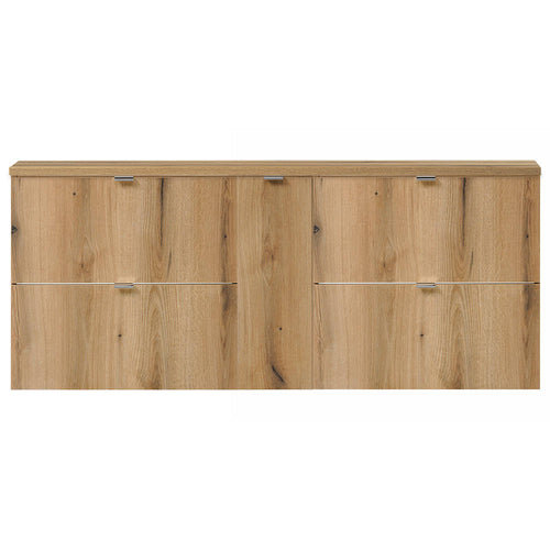 Set NEWPORT 3 Mobili Pensili Sottolavabo con Piano di Lavoro - Effetto Rovere [en.casa] 