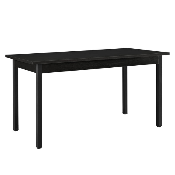Set Sala da Pranzo Bjerkvik Tavolo 140x60 cm e 6 Sedie Imbottite Rivestimento in Similpelle [en.casa] 