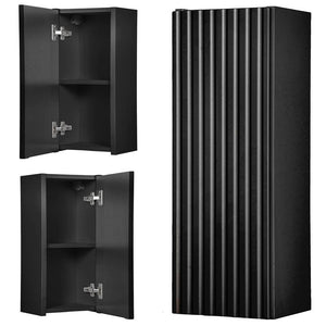 Armoire murale de salle de bain Newport noir [en.casa]