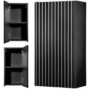 Armoire murale de salle de bain Newport noir [en.casa]