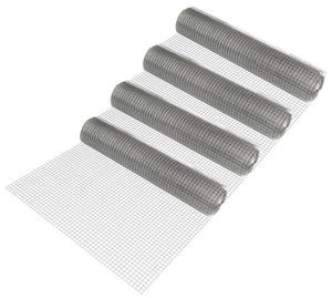 Maschendrahtzaun 1x25 m/Rolle Stahl verzinkt Grau pro.tec