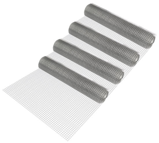 Croquis coté Grillage métallique en acier galvanisé 100 cm x 25 m gris [pro.tec]