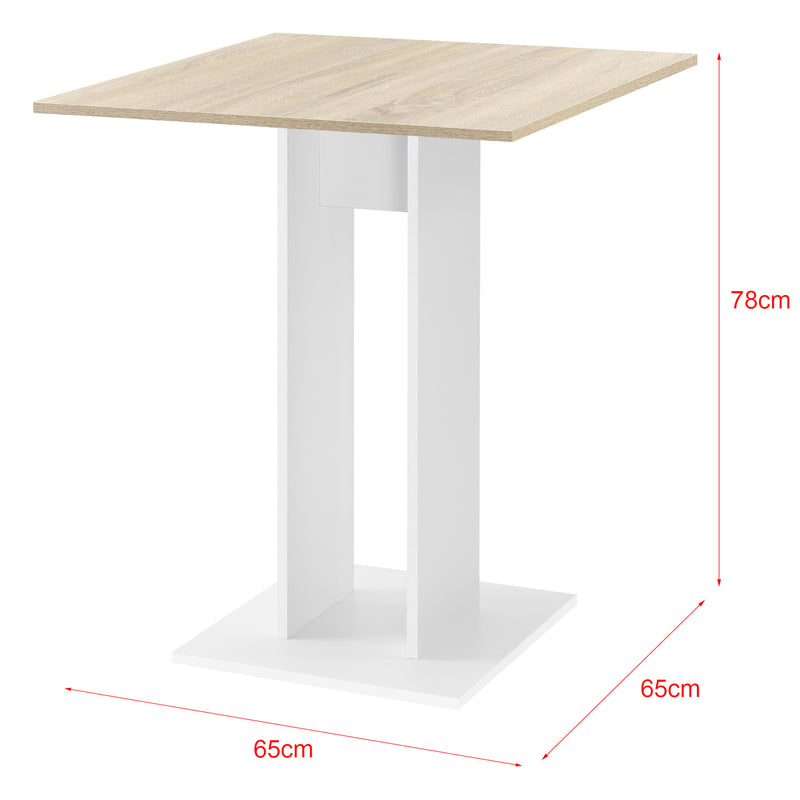 Schizzo in scala Tavolo Quadrato Lindesnes da Cucina Pranzo Bar 65 x 65 x 78 cm - Vari Colori [en.casa]