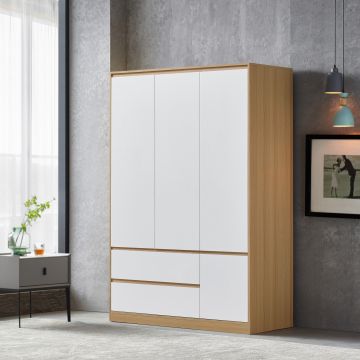 Kleiderschrank Bastheim 176x120x52 cm 6 Fächer [en.casa]