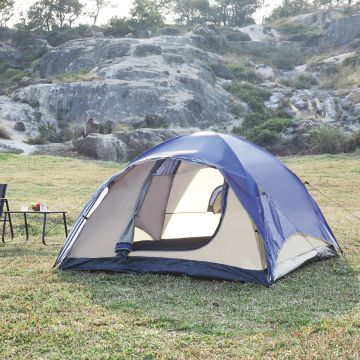 Campingzelt für 2 Personen in Blau [pro.tec]