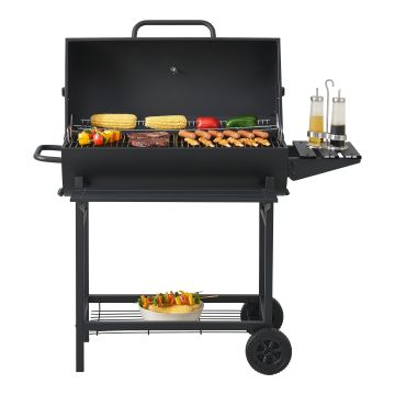 Grillwagen Armento 95x108x61cm Schwarz [casa.pro]