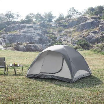 Campingzelt für 2 Personen in Grau [pro.tec]