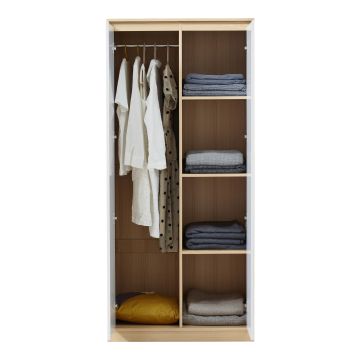 Kleiderschrank Bastheim 176x80x52 cm 4 Fächer [en.casa]