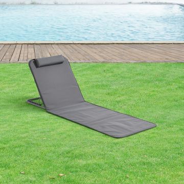 Strandmatte Donostia 2er Set 143x48cm Dunkelgrau [en.casa]