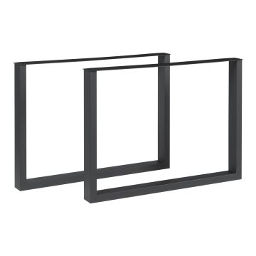 Tischgestell 2er Set Makers Stahl 72x90 cm Schwarz [en.casa]