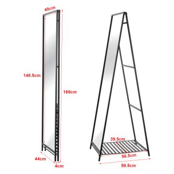 Standspiegel Ruffano 148,5 x 40 cm [en.casa]