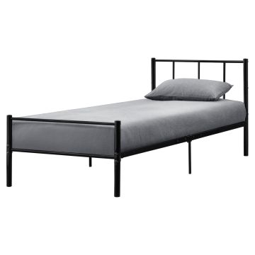 Metallbett Laos 90x200 cm Schwarz en.casa