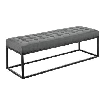 Polsterbank Salta Metall 120 x 40 x 38 cm Grau [pro.tec]