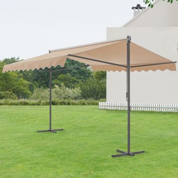 Standmarkise Selenizza freistehend 400x300x260cm Sandfarben [pro.tec]