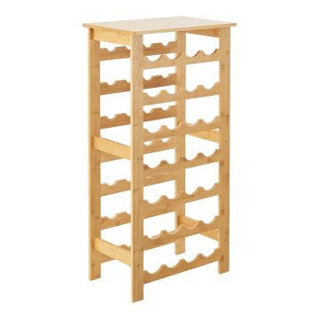 Weinregal Äänekoski 94x47x29 cm Bambus Natur [en.casa] 