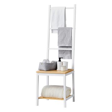 Herrendiener Juuka 133x40x42 cm Kleiderstuhl Bambus [en.casa]