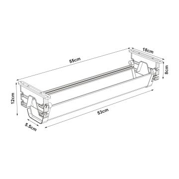 Kabelkanal Skegness 55x18x12 cm Weiß [pro.tec]