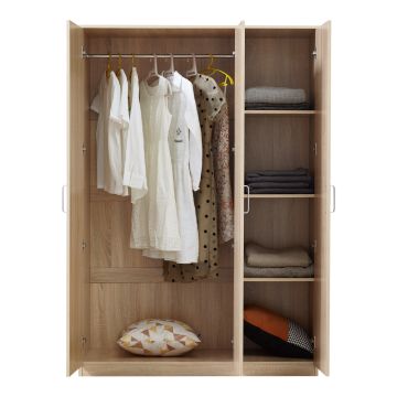 Kleiderschrank Bodolz 176x120x52 cm 4 Fächer [en.casa]