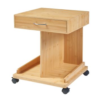 Rolltisch Jokkmokk 56,5x43x43 cm Bambus [en.casa]