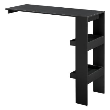 Bartisch Bromölla 120x45x106 cm Schwarz en.casa