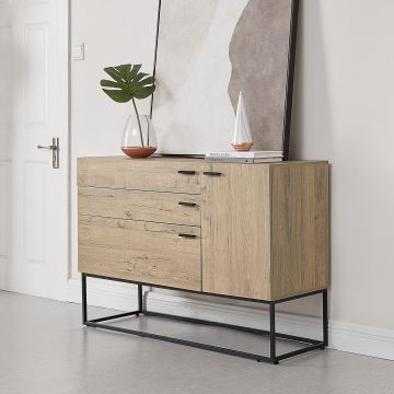 Sideboard Hylte 115x40x79cm Eicheoptik en.casa