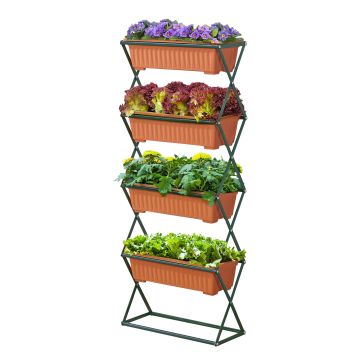 Vertikalbeet Veenendaal 51x21x125 cm 4-stufig [en.casa]