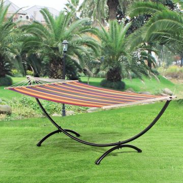 XXL Hammock Kungälv 150x290 cm with frame Multicoloured casa.pro *47297240*