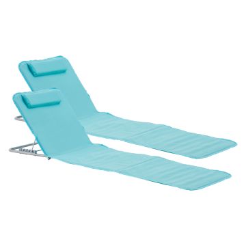 Strandmatte Cellorigo 2er Set Türkis [en.casa]