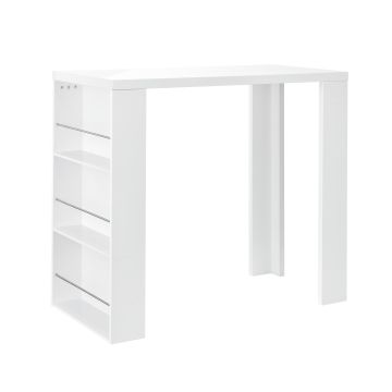 Bartisch Bonn 117 x 57 x 106,5 cm mit 3 Fächern Weiß en.casa