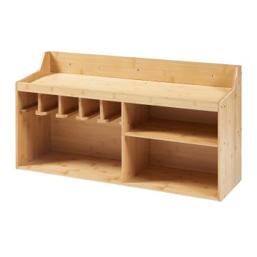 Werkzeug-Organizer Gjemnes 86x25x45 cm Bambus [en.casa]