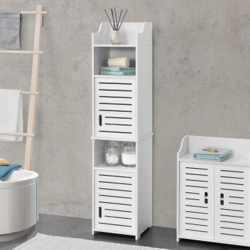 Badezimmerschrank Mora 135x32x32 cm WPC en.casa