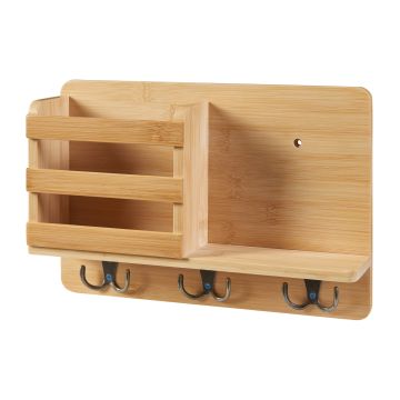 Wandregal Giske 33x8x22 cm Bambus [en.casa]