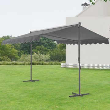 Standmarkise Selenizza freistehend 300x300x260cm Dunkelgrau [pro.tec]