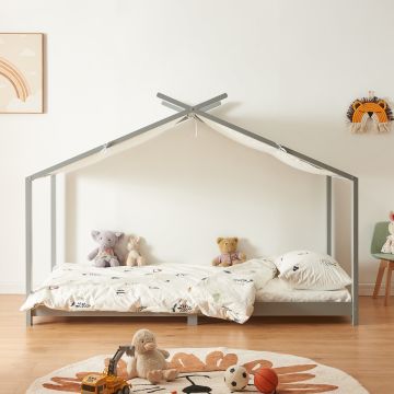 Kinderbett Brome 90x200cm Grau [en.casa]