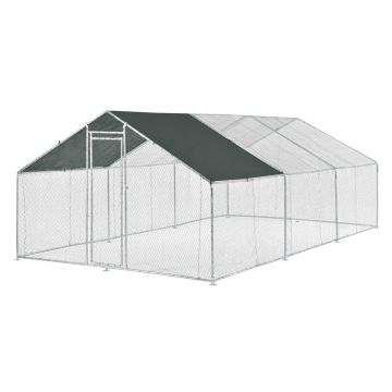 Freilaufgehege Wels mit Sonnendach 3x6x2 m [pro.tec]