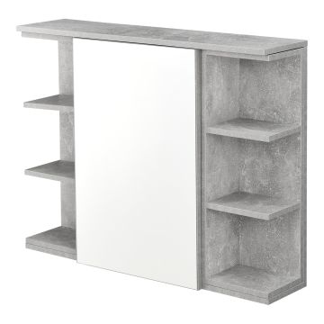 Badezimmerschrank Harstad 64x80x20 cm Betonoptik en.casa