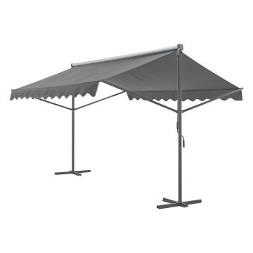 Standmarkise Selenizza freistehend 300x300x260cm Dunkelgrau [pro.tec]