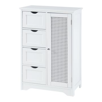 Badschrank Karlsøy 80x55x30cm Weiß [en.casa]